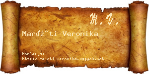Maróti Veronika névjegykártya