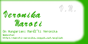 veronika maroti business card